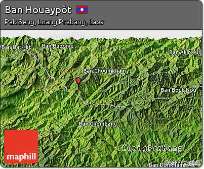 Satellite 3D Map of Ban Houaypôt