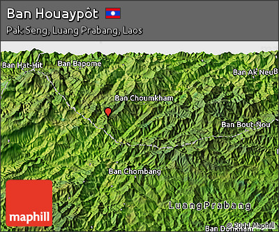 Satellite 3D Map of Ban Houaypôt