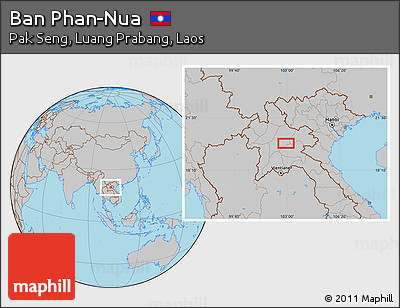Gray Location Map of Ban Phan-Nua