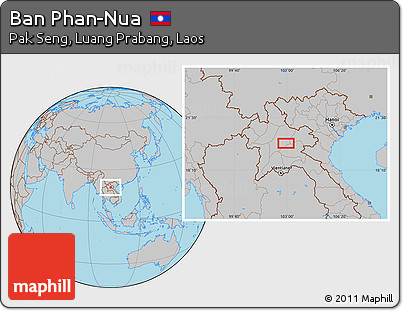Gray Location Map of Ban Phan-Nua