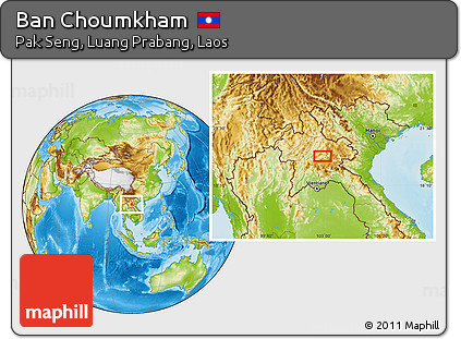 Physical Location Map of Ban Choumkham