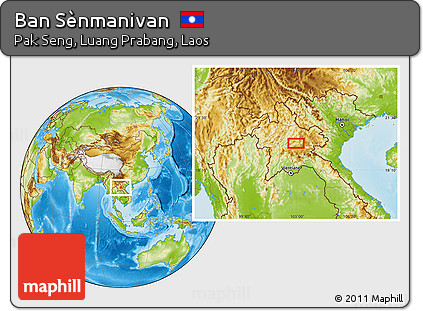 Physical Location Map of Ban Sènmanivan