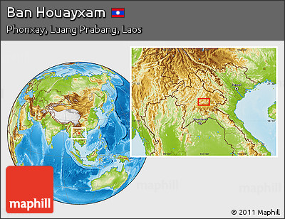 Physical Location Map of Ban Houayxam