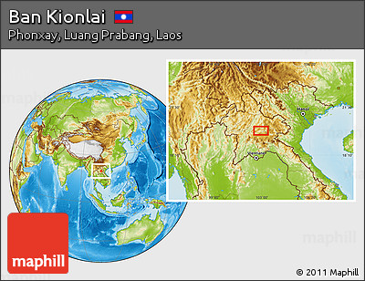 Physical Location Map of Ban Kionlai