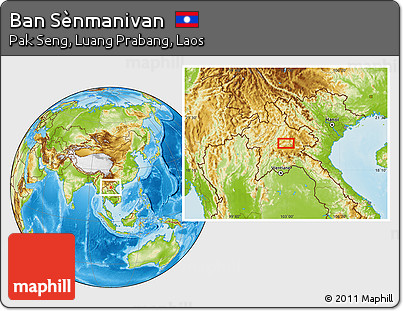 Physical Location Map of Ban Sènmanivan
