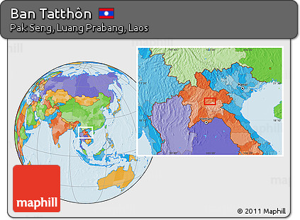 Political Location Map of Ban Tatthôn