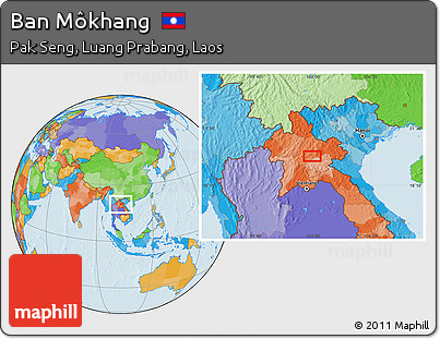 Political Location Map of Ban Môkhang