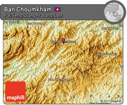 Physical Map of Ban Choumkham