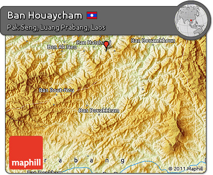 Physical Map of Ban Houaycham