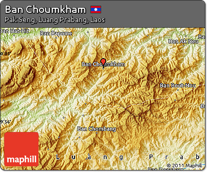 Physical Map of Ban Choumkham