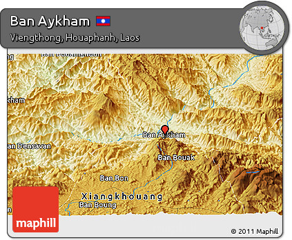 Physical Panoramic Map of Ban Aykham