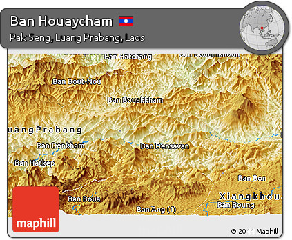 Physical Panoramic Map of Ban Houaycham