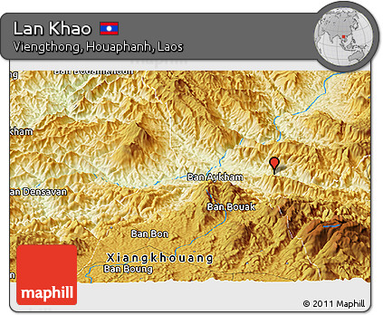 Physical Panoramic Map of Lan Khao