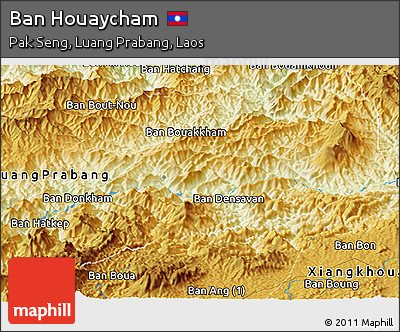 Physical Panoramic Map of Ban Houaycham