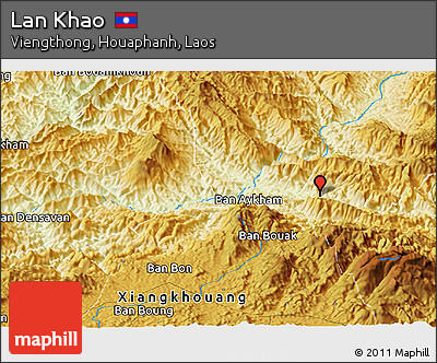 Physical Panoramic Map of Lan Khao
