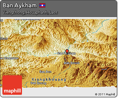 Physical Panoramic Map of Ban Aykham