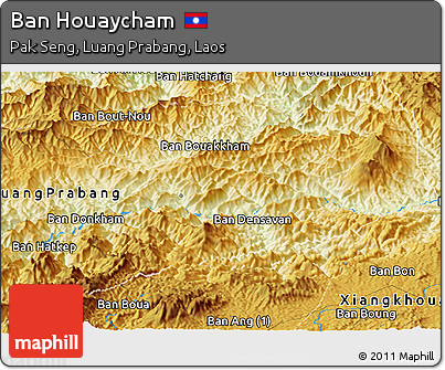 Physical Panoramic Map of Ban Houaycham