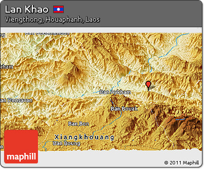 Physical Panoramic Map of Lan Khao