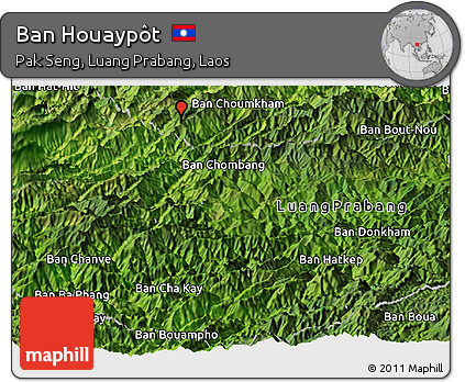 Satellite Panoramic Map of Ban Houaypôt