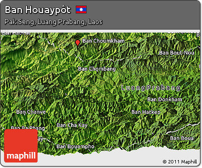 Satellite Panoramic Map of Ban Houaypôt