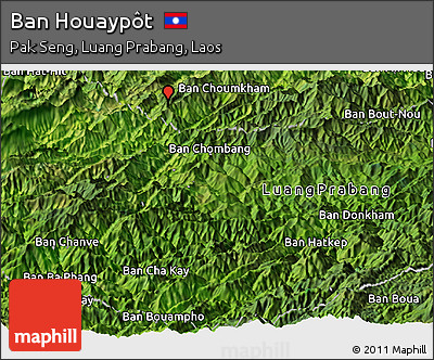 Satellite Panoramic Map of Ban Houaypôt