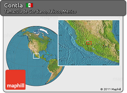 Satellite Location Map of Contla