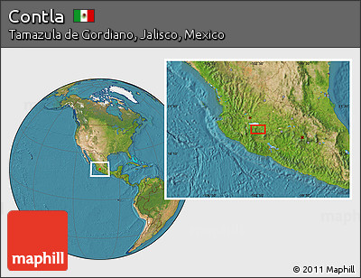 Satellite Location Map of Contla