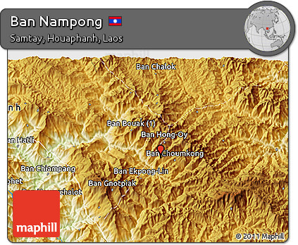 Physical 3D Map of Ban Nampong