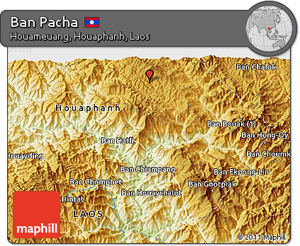 Physical 3D Map of Ban Pacha