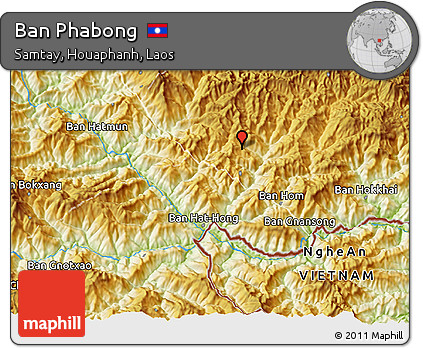 Physical 3D Map of Ban Phabong