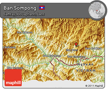Physical 3D Map of Ban Sômpong