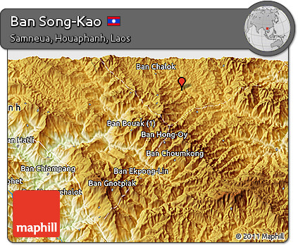 Physical 3D Map of Ban Song-Kao