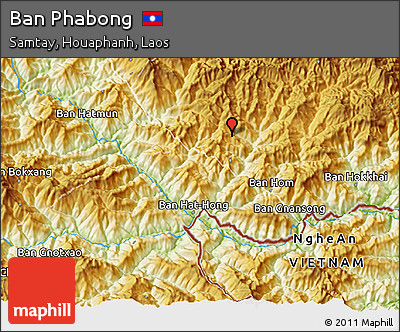 Physical 3D Map of Ban Phabong