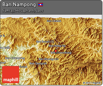 Physical 3D Map of Ban Nampong