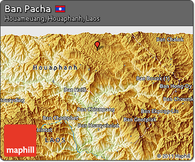 Physical 3D Map of Ban Pacha