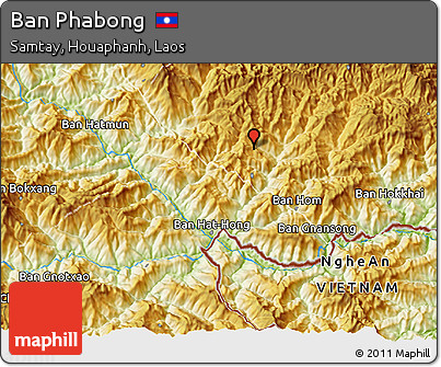 Physical 3D Map of Ban Phabong