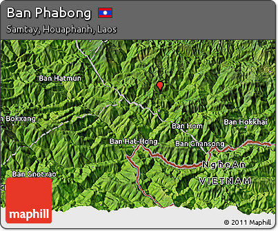 Satellite 3D Map of Ban Phabong
