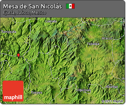 Satellite 3D Map of Mesa De San Nicolás