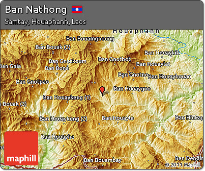 Physical 3D Map of Ban Nathong