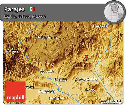 Physical 3D Map of Parajes