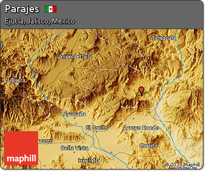 Physical 3D Map of Parajes