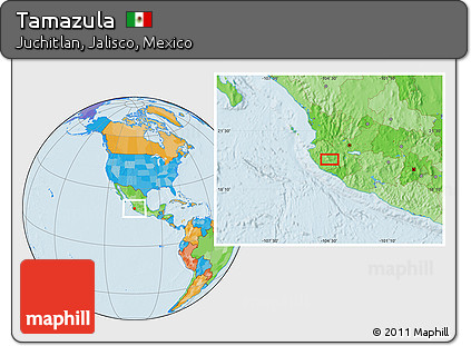 Political Location Map of Tamazula