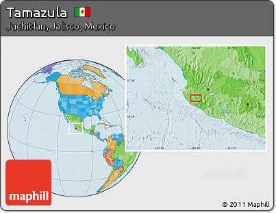 Political Location Map of Tamazula