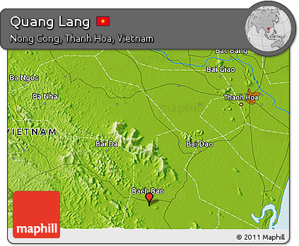 Physical 3D Map of Quang Lang