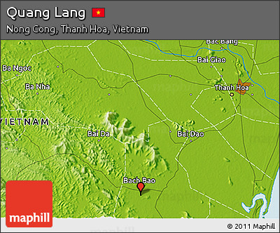 Physical 3D Map of Quang Lang