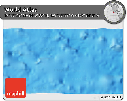 Physical 3D Map of the Area around 19° 52' 38" N, 107° 52' 30" W
