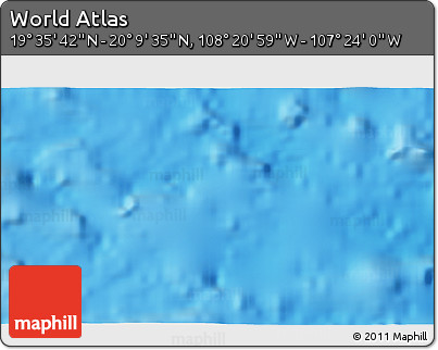 Physical 3D Map of the Area around 19° 52' 38" N, 107° 52' 30" W
