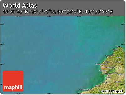 Satellite Map of the Area around 19°&nbsp;52'&nbsp;38"&nbsp;N,&nbsp;108°&nbsp;52'&nbsp;30"&nbsp;E