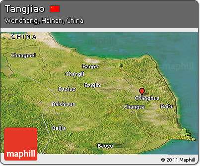 Satellite Panoramic Map of Tangjiao