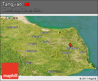 Satellite Panoramic Map of Tangjiao